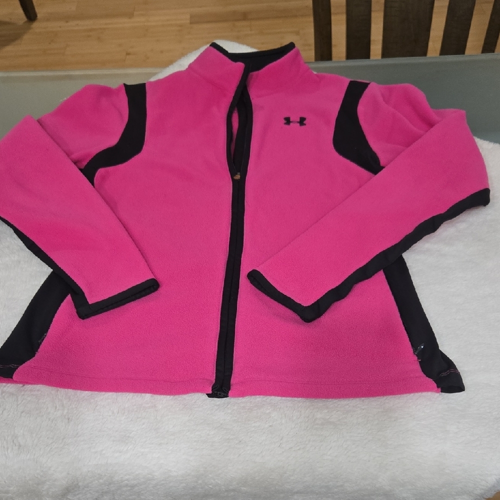 Under Armour Pink and Black Fleece Jacket
